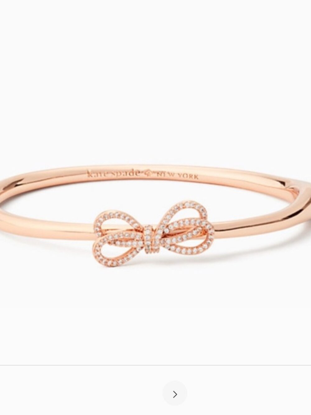 NWT~KATE SPADE~ Rose Gold "Bow Meets Girl" Bangle